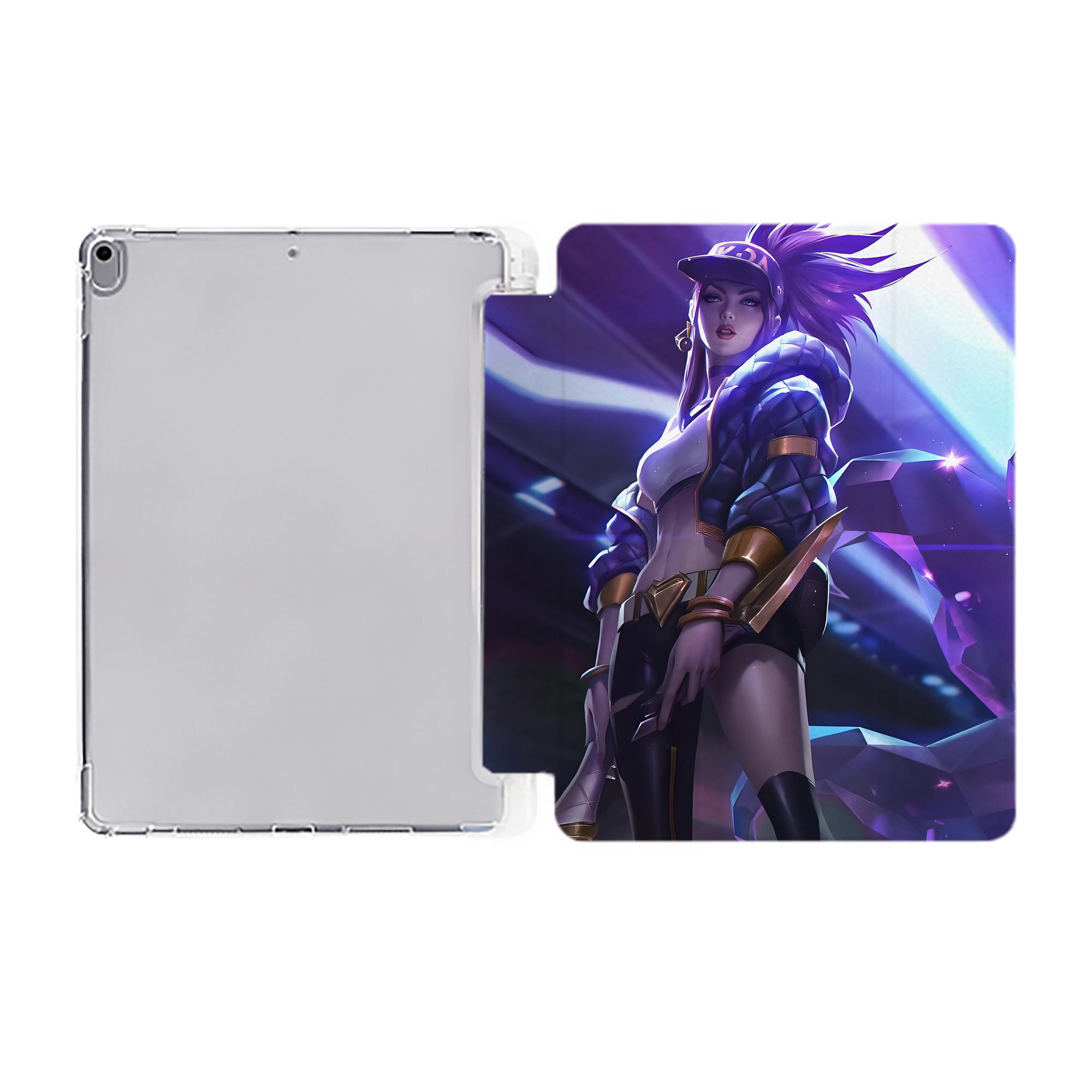（画像用） リーグ・オブ・レジェンド League of Legends LOL IPad ケース ペン収納付き 三つ折りスタンド PUレザー×シリコン 対応機種9.5/10.5/10.9インチ